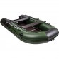 Надувная 4-местная ПВХ лодка Ривьера Максима 3600 СК (зелено-черная)